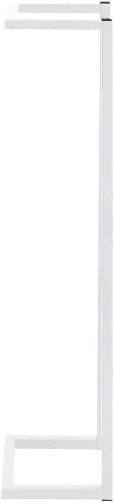 'vidaXL White Towel Rack - Industrial Style Wall-Mounted Steel Bathroom Towel Holder