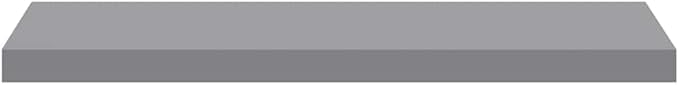 Set of 2 Floating Wall Shelves, Grey MDF Decorative Ledge Shelf for Living Room, Bedroom, Home Office, Sturdy Display Storage Solution, 31.5 Inch