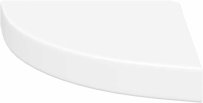 Corner Shelf Set of 2, Floating Wall Shelves for Bedroom Living Room, Modern Matte White MDF Triangular Display Storage Shelves for Home Decor, 9.8 Inch