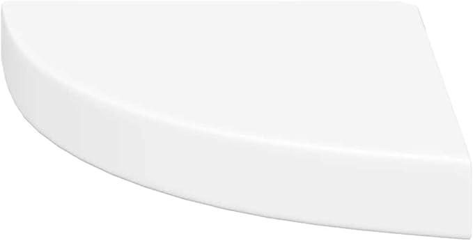 Corner Floating Shelf White Honeycomb MDF Wall Mounted Triangular Display Shelves for Living Room Bedroom Small Storage Organizer