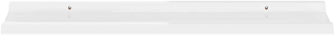 Wall Shelves 4 pcs High Gloss White 31.5x3.5x1.2 Inches Floating Shelves for Living Room Bedroom Bathroom Storage Display Organizer Modern Decor