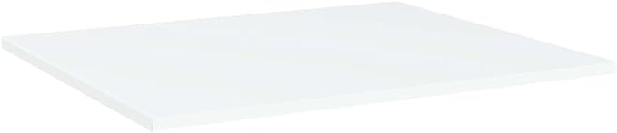 White Engineered Wood Wall Mounted Shelf Set of 8 Panels 23.6 x 19.7 Inches for Living Room Kitchen Storage and Display