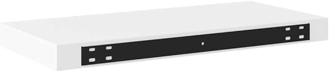 Floating Wall Shelf Modern Rectangular Display Ledge for Bedroom Living Room Matte White MDF Storage Rack 19.7 x 9.1 x 1.5 Inches