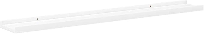 Set of 2 Floating Shelves 31.5 Inch White U-Shape Wall Mounted Ledge Shelf for Picture Frames, Books, Home Decor Storage
