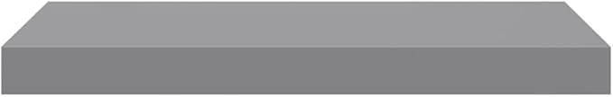 Set of 2 Grey Floating Wall Shelves, Modern Honeycomb MDF Wall Mounted Storage Shelves for Living Room, Bedroom Decor Display, 19.7 x 9.1 Inches