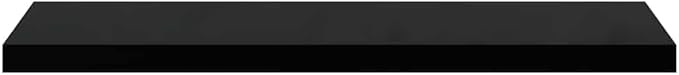Floating Wall Shelf Black 35.4x9.3 Inches, Invisible Mounting Modern Display Rack for Living Room, Office, Holds 22 lbs for Books, Awards, Decor, Honeycomb MDF and Metal Frame, Easy Installation