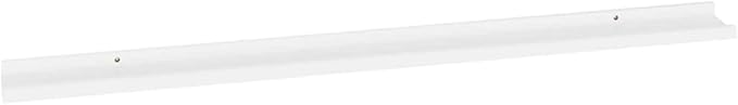 White Wall Shelves 2 Pack 45.3 Inch Floating Shelves for Living Room Bedroom Bathroom Storage Display Organizer with 11lb Load Capacity Each
