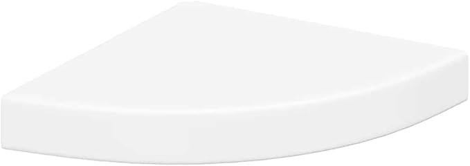 Corner Shelf Set of 2, Floating Wall Shelves for Bedroom Living Room, Modern Matte White MDF Triangular Display Storage Shelves for Home Decor, 9.8 Inch
