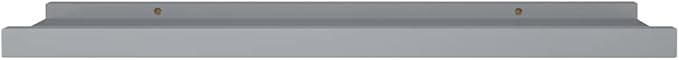 Wall Mounted Picture Frame Ledge Shelves 2 Pack Gray MDF Display Shelves for Photos and Decorations 23.6x3.5x1.2 Inches Space Saving Wall Decor