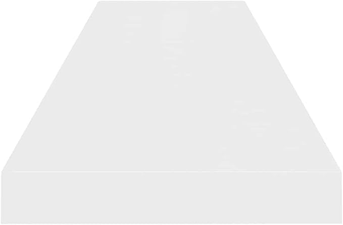 Floating Wall Shelf, High Gloss White Modern Display Shelf 35.4 Inch, Invisible Mounting for Living Room Bedroom, Honeycomb MDF with Metal Frame Holds 22 lb for Decor Books Awards