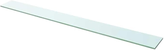 Tempered Glass Shelf Panel 43.3 x 4.7 Inch, Heavy Duty Replacement Floating Shelf for Wall Mount Display, Clear Rectangular Storage Organizer for Living Room and Office