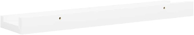 White Wall Shelves Set of 4, Floating 15.7x3.5x1.2 Inches for Living Room Bedroom, Modern Decorative Storage Shelves for Plants Books Decor, Easy Mount MDF Shelf with 11lb Load Capacity