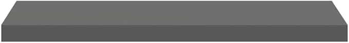 Floating Wall Shelves Set of 4, Modern High Gloss Gray Display Shelves 31.5x9.3 Inches, Invisible Mounting for Living Room Bedroom, Sturdy MDF Board for Books Decor Awards Photos