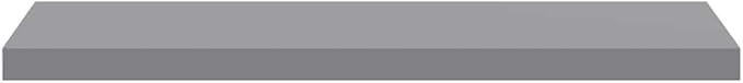 Floating Wall Shelf 35.4 inch Modern Gray Decorative MDF Rectangular Display Ledge for Living Room Bedroom Office Storage