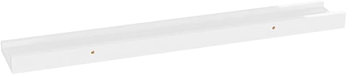 Wall Shelves 4 pcs High Gloss White 23.6x3.5x1.2 Inches Floating for Wall Decor, Modern Display Shelves for Living Room, Kitchen, Bathroom Storage Organizer with Easy Installation
