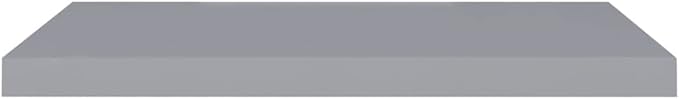 Grey Honeycomb Floating Wall Shelf Set of 2, 31.5-inch MDF Wood, Matte Finish, Modern Decorative Ledge Shelves for Living Room, Bedroom, Bathroom Decor, 22 lbs Capacity