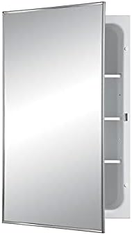 16 x 26 in. Medicine Cabinet with Adjustable Polished Stainless Steel