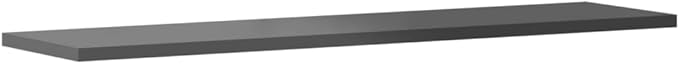 High Gloss Grey Engineered Wood Wall Mounted Shelf Set of 8, Modern Floating Shelves for Living Room and Kitchen Storage, Minimalist Design, Easy to Clean, Durable