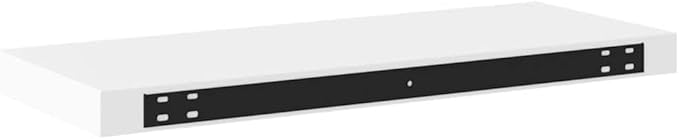 Floating Wall Shelf for Bedroom, Modern Rectangular White Display Shelf for Living Room, Decorative Storage Shelving Unit for Books and Collectibles, 23.6 Inch