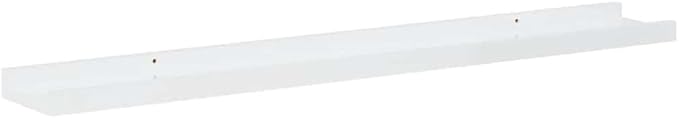 Wall Shelf Set of 4, 31.5-inch Floating Shelves for Living Room, Modern High-Gloss White MDF Wall Mounted Storage Shelves, Decorative Display Ledge for Bedroom and Office