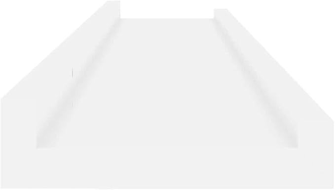 High Gloss White Wall Shelves Set of 2, 31.5 Inch Floating Shelves for Living Room and Bedroom, Modern Decorative Storage for Books Plants Decor, Easy Mount MDF Shelf with High Weight Capacity