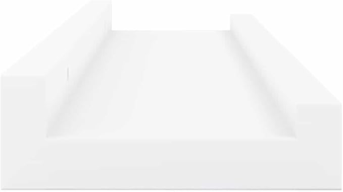 White Wall Shelves Set of 4, Floating 15.7x3.5x1.2 Inches for Living Room Bedroom, Modern Decorative Storage Shelves for Plants Books Decor, Easy Mount MDF Shelf with 11lb Load Capacity