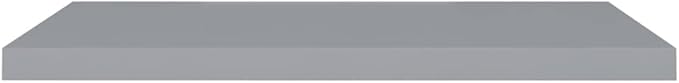Floating Wall Shelf Gray 35.4x9.3x1.5 Inches MDF Board Modern Display Rack with Invisible Mounting for Living Room Bedroom Office Decor