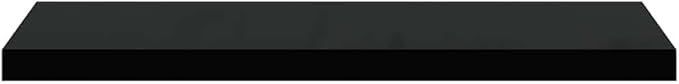 Floating Wall Shelf 31.5 Inch, Modern Rectangular Display Shelves for Living Room, Bedroom, and Office, Decorative MDF Storage Rack, Matte Black