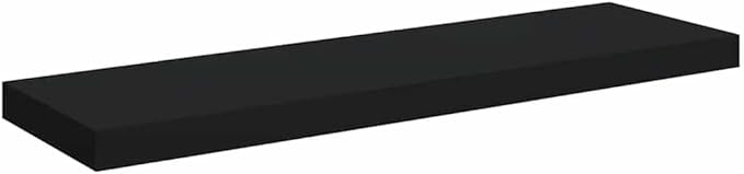 Floating Wall Shelf 31.5 Inch, Modern Rectangular Display Shelves for Living Room, Bedroom, and Office, Decorative MDF Storage Rack, Matte Black