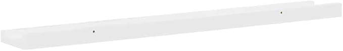 Set of 4 Floating Wall Shelves, 31.5 Inch Modern High Gloss White MDF Decorative Ledge Shelves for Bedroom, Living Room, and Home Office Organization