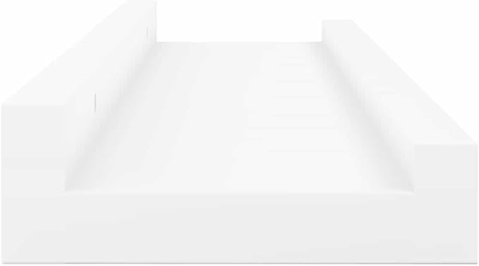 Set of 4 Floating Shelves for Wall Decor, 23.6 inch Modern White MDF Wall Mounted Shelving Units for Bedroom, Living Room, Kitchen Display and Storage