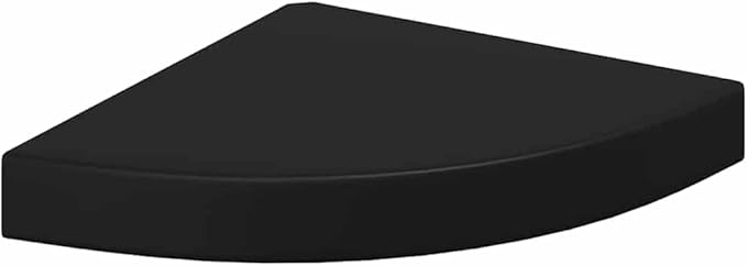Corner Shelf Set of 2 Floating Shelves for Wall, Matte Black Wall Mounted Corner Storage Organizer for Bedroom, Living Room, Bathroom, 9.8 x 9.8 x 1.5 Inch