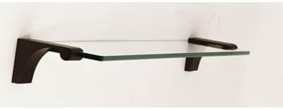 Alno Creations Luna Series 24" Glass Shelf With Brackets -a6850-24-brz- Bronze