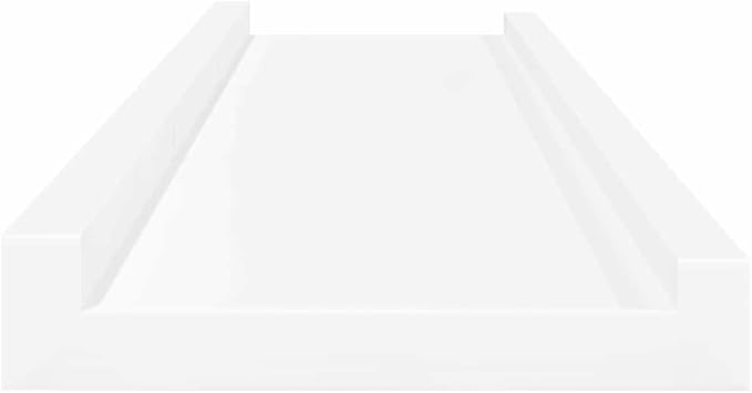 Set of 4 Floating Wall Shelves, 31.5 Inch Modern MDF Display Ledges for Living Room, Bedroom, and Office, Decorative Wall Mounted Storage for Books and Decor, White