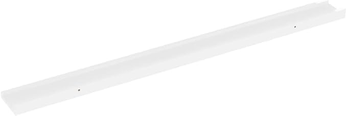 High Gloss White Wall Shelves 2 Pack 39.4 Inch Floating for Living Room Storage, Modern Display Shelves for Books Decor Plants, Easy Mount MDF Shelving Units with 11lb Capacity
