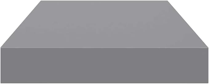 Floating Wall Shelf Modern Rectangular Display Shelves for Bedroom Living Room Matte Grey MDF 15.7 x 9.1 Inch Wall Mounted Storage Organizer