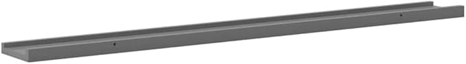 Floating Wall Shelves Set of 2, 39.4 Inch Modern MDF Shelving for Bedroom, Living Room, and Office, Decorative Storage Ledge Display, Gray