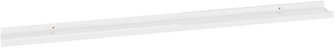 Wall Shelves 2 Pack High Gloss White 45.3x3.5x1.2 Inches Modern Floating Shelves for Living Room Bedroom Bathroom Storage Display Organizer