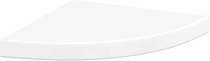 Floating Corner Shelf, High Gloss White Wall Mounted Display Shelf for Living Room Bathroom, 13.8 Inch Modern Corner Shelves with Invisible Mounting, Holds 11 lbs for Books Decor Plants