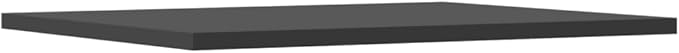 Set of 4 Grey Engineered Wood Floating Shelves Rectangular Simple Shelf for Wall Mount Storage and Display