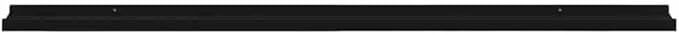 Set of 2 Floating Wall Shelves, 45.3 Inch Modern Black MDF Shelf for Living Room Bedroom, Decorative Display Ledges for Books Collectibles, Wall Mounted Storage