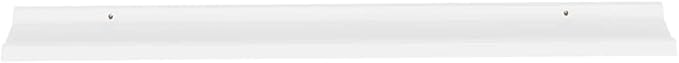 White Wall Shelves 2 Pack 45.3 Inch Floating Shelves for Living Room Bedroom Bathroom Storage Display Organizer with 11lb Load Capacity Each
