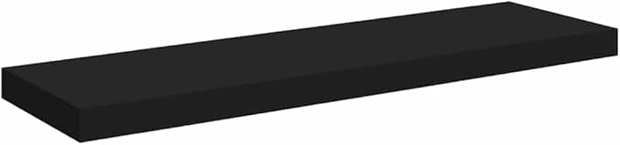 Set of 4 Floating Wall Shelves, Modern Matte Black Rectangular Display Ledge for Bedroom, Living Room, and Office, Decorative Storage Shelving Unit, 31.5 Inch