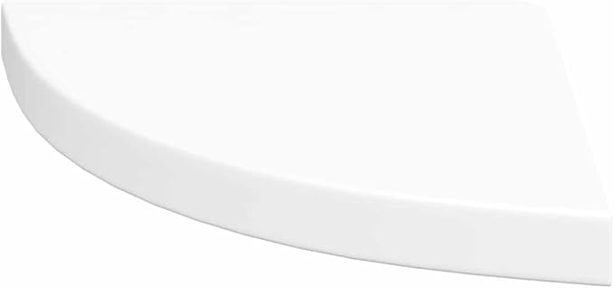 Floating Corner Shelves Set of 2, White Wall Mounted Display Shelves for Living Room Bedroom, 13.8x13.8x1.5 Inch MDF Honeycomb Corner Shelving Unit with Invisible Bracket, Easy Install Home Decor