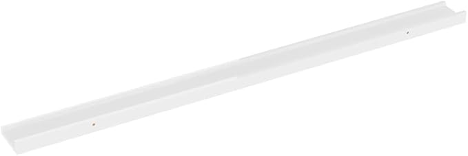 Wall Shelves 2 Pack High Gloss White 45.3x3.5x1.2 Inches Modern Floating Shelves for Living Room Bedroom Bathroom Storage Display Organizer