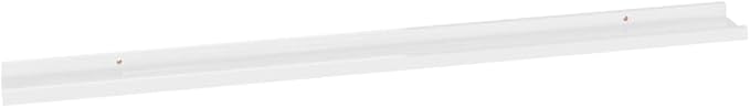 Wall Shelves 4 pcs High Gloss White 45.3x3.5x1.2 Inches Floating Shelves for Living Room Bedroom Bathroom Storage Display Organizer Modern Decor
