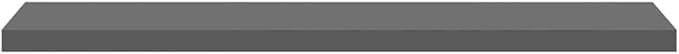 Floating Wall Shelf, Large Modern High Gloss Grey MDF Rectangular Display Shelves for Bedroom, Living Room, Home Decor, 47.2 Inch Long