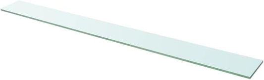 Tempered Glass Shelf Panel 43.3"x4.7" Clear Wall Mounted Display Shelf for Bathroom Kitchen Bedroom - Sturdy Floating Shelves with 33lb Capacity