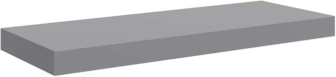 Floating Wall Shelves Set of 2, Modern Gray Display Shelves 23.6x9.3 Inches, Invisible Mounting, Honeycomb MDF for Living Room, Bedroom, Office Decor, Holds 15.4 lbs Each