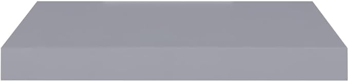 Floating Wall Shelves 2 Pack Gray Modern Display Rack with Invisible Mounting System for Living Room Bedroom Office Decor 15.7x9.1 Inches